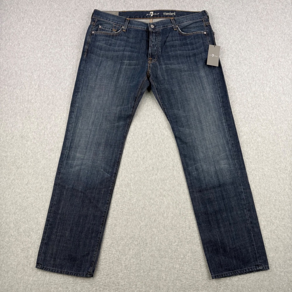 7 For All Mankind Jeans Mens 40x33 Medium Wash Classic Standard Straight Leg